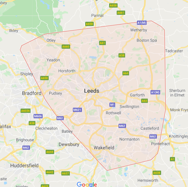 Greater Leeds map
